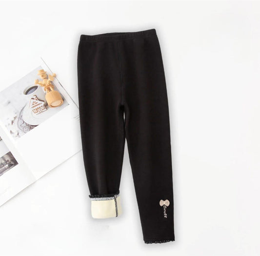 Girls Plush Lined Thickened Leggings Leggings Poshy's closet
