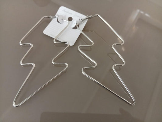 Lightning Bolt Hoop Earrings Earrings Poshy's closet