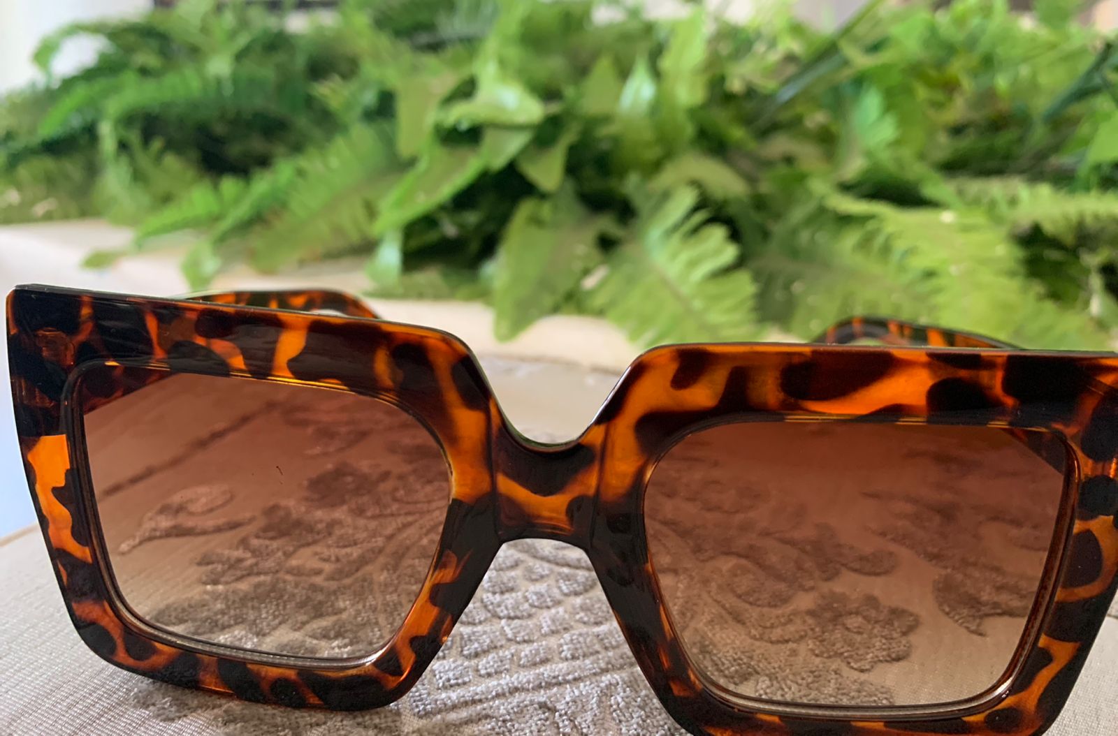 Trendy Rectangular Glasses-Leopard print Sunglasses Poshy's closet